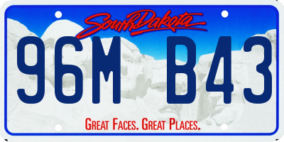 SD license plate 96MB43