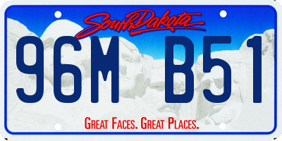 SD license plate 96MB51