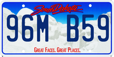 SD license plate 96MB59