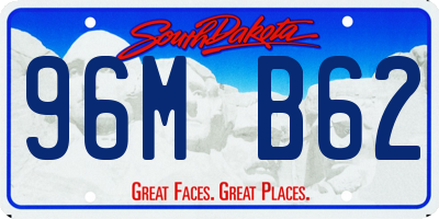 SD license plate 96MB62