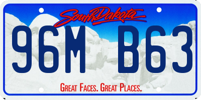 SD license plate 96MB63