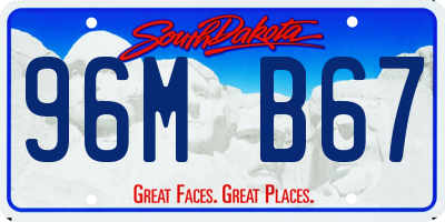 SD license plate 96MB67
