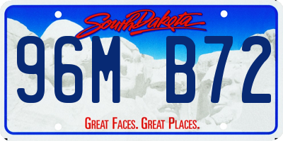 SD license plate 96MB72