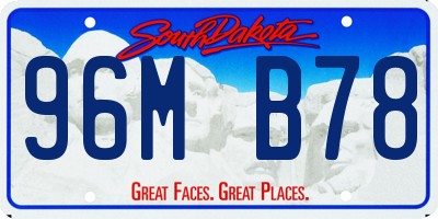 SD license plate 96MB78