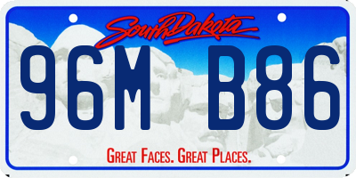 SD license plate 96MB86