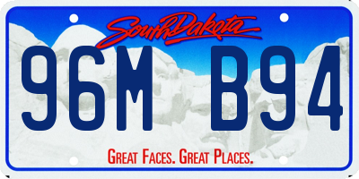 SD license plate 96MB94