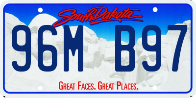 SD license plate 96MB97