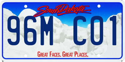 SD license plate 96MC01