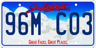 SD license plate 96MC03