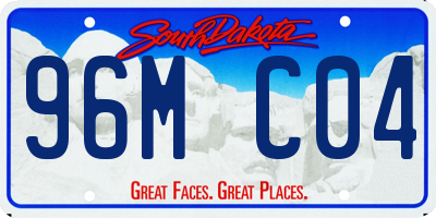 SD license plate 96MC04