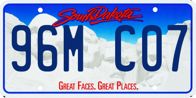 SD license plate 96MC07