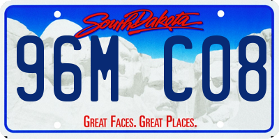 SD license plate 96MC08