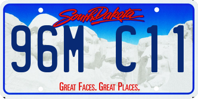 SD license plate 96MC11