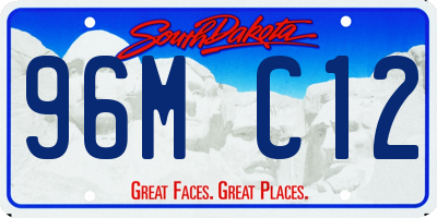 SD license plate 96MC12