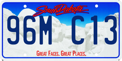 SD license plate 96MC13