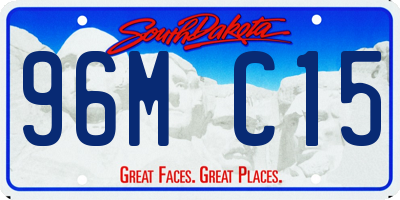 SD license plate 96MC15
