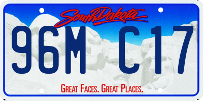 SD license plate 96MC17
