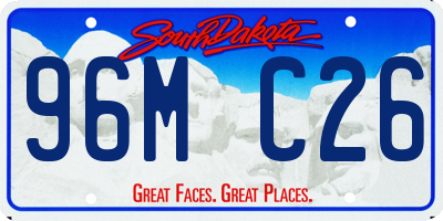 SD license plate 96MC26