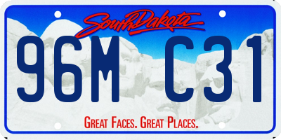 SD license plate 96MC31