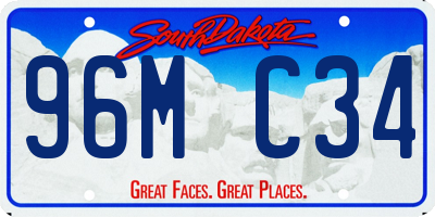 SD license plate 96MC34