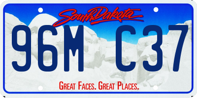 SD license plate 96MC37