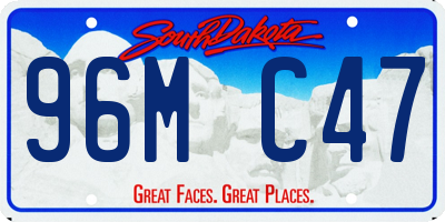 SD license plate 96MC47