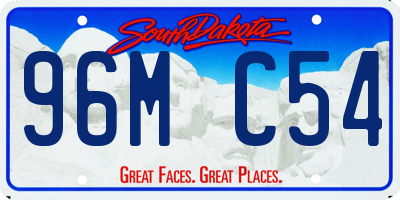 SD license plate 96MC54