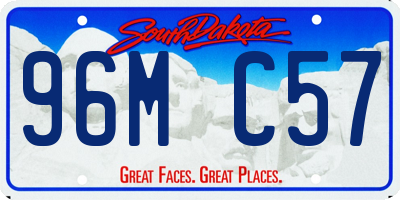 SD license plate 96MC57