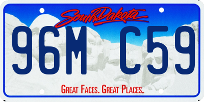 SD license plate 96MC59