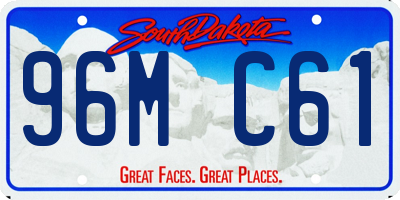 SD license plate 96MC61