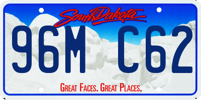 SD license plate 96MC62