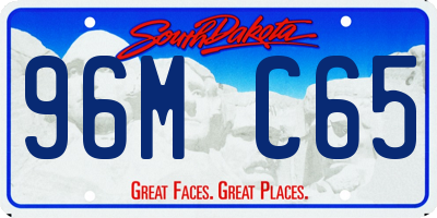 SD license plate 96MC65