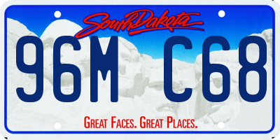 SD license plate 96MC68