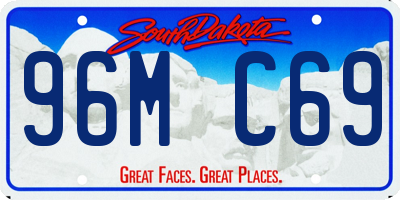 SD license plate 96MC69