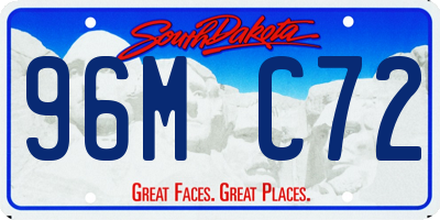 SD license plate 96MC72