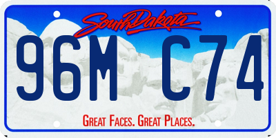 SD license plate 96MC74