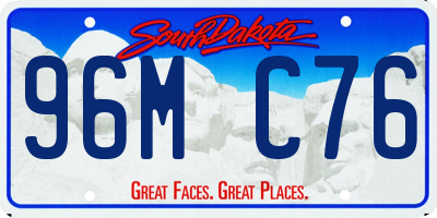 SD license plate 96MC76