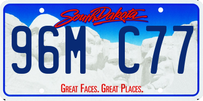 SD license plate 96MC77