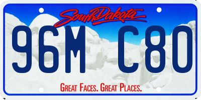 SD license plate 96MC80