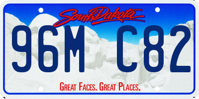 SD license plate 96MC82