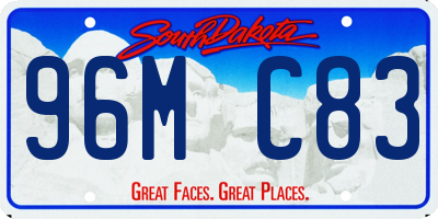SD license plate 96MC83