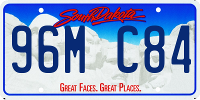 SD license plate 96MC84