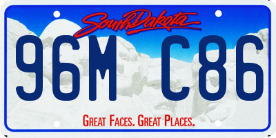 SD license plate 96MC86