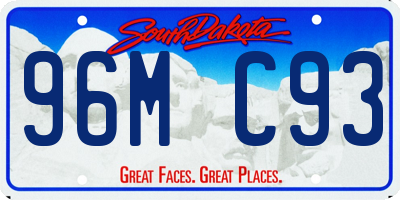 SD license plate 96MC93