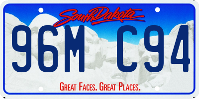 SD license plate 96MC94