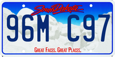 SD license plate 96MC97
