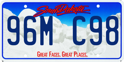 SD license plate 96MC98