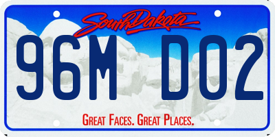SD license plate 96MD02