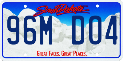 SD license plate 96MD04