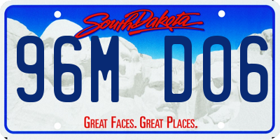 SD license plate 96MD06